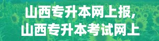 山西专升本网上报,山西专升本考试网上报名全攻略