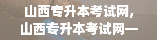 山西专升本考试网,山西专升本考试网——您的专升本信息指南