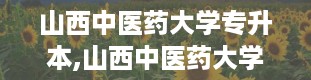 山西中医药大学专升本,山西中医药大学专升本简介