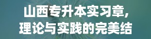 山西专升本实习章,理论与实践的完美结合