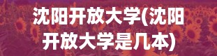 沈阳开放大学(沈阳开放大学是几本)