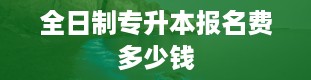 全日制专升本报名费多少钱