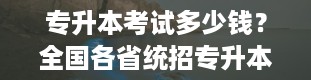 专升本考试多少钱？全国各省统招专升本报名考试费多少钱