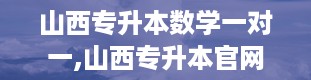 山西专升本数学一对一,山西专升本官网入口