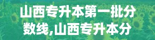 山西专升本第一批分数线,山西专升本分数线2024