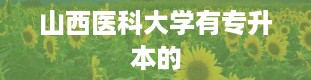 山西医科大学有专升本的