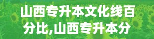 山西专升本文化线百分比,山西专升本分数线2024