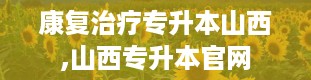 康复治疗专升本山西,山西专升本官网