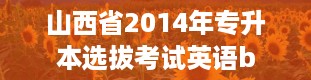 山西省2014年专升本选拔考试英语b