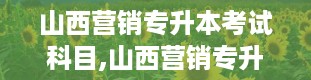 山西营销专升本考试科目,山西营销专升本考试科目大盘点