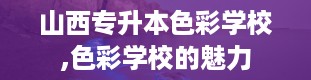 山西专升本色彩学校,色彩学校的魅力