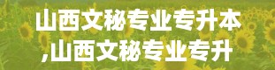 山西文秘专业专升本,山西文秘专业专升本，你准备好了吗？