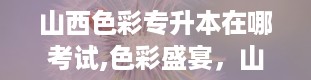 山西色彩专升本在哪考试,色彩盛宴，山西专升本考场揭秘