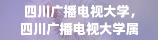 四川广播电视大学，四川广播电视大学属于几本