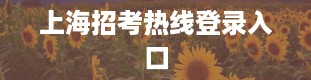 上海招考热线登录入口