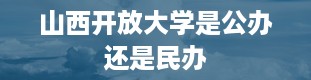 山西开放大学是公办还是民办