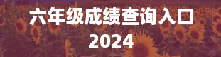 六年级成绩查询入口2024