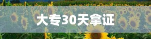 大专30天拿证