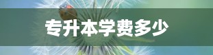 专升本学费多少