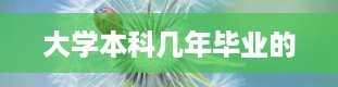 大学本科几年毕业的