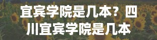 宜宾学院是几本？四川宜宾学院是几本