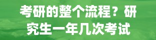 考研的整个流程？研究生一年几次考试