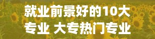 就业前景好的10大专业 大专热门专业排名前十名