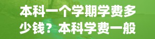 本科一个学期学费多少钱？本科学费一般多少一年