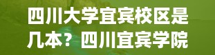 四川大学宜宾校区是几本？四川宜宾学院是几本