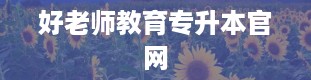 好老师教育专升本官网