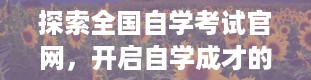 探索全国自学考试官网，开启自学成才的大门（全国自学考试官网登录入口）