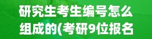 研究生考生编号怎么组成的(考研9位报名号含义)