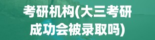 考研机构(大三考研成功会被录取吗)