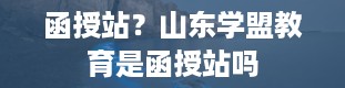 函授站？山东学盟教育是函授站吗